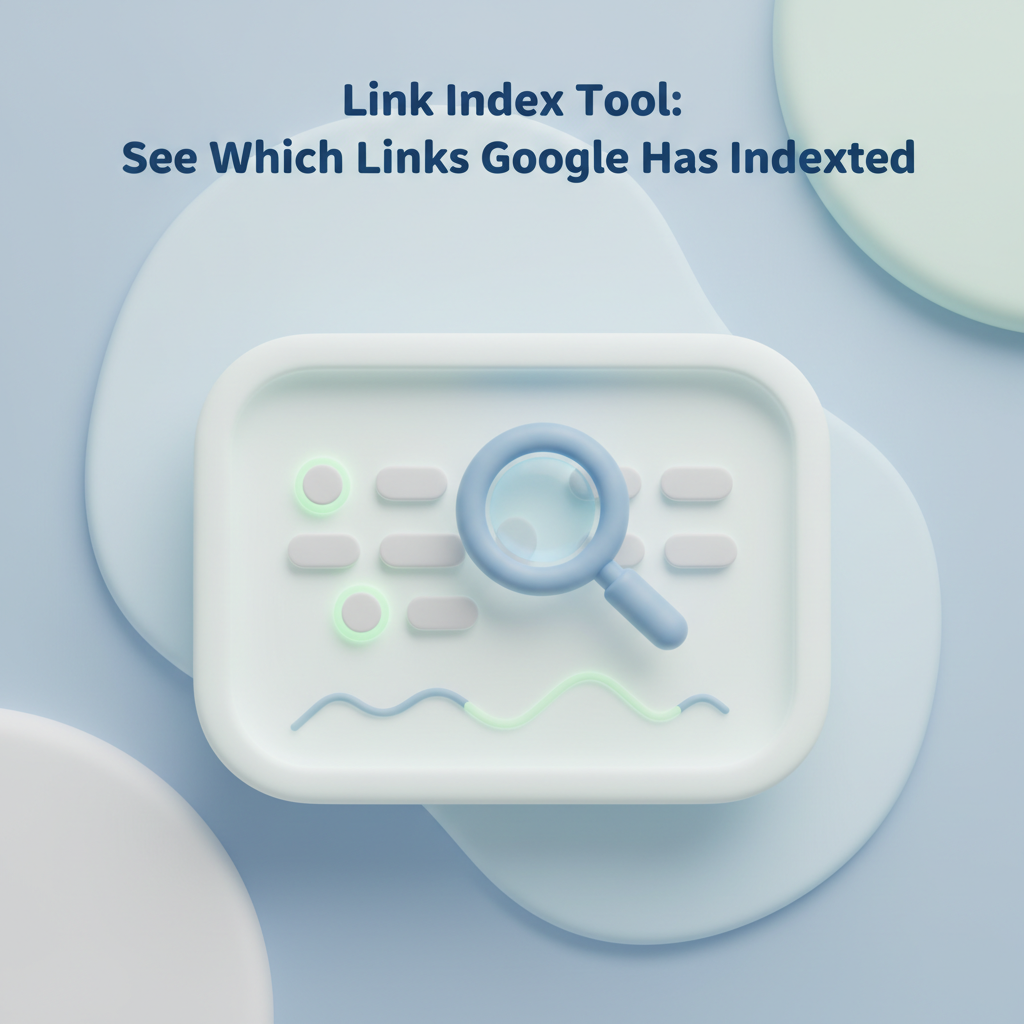 Illustration: Link Index Tool: See Which Links Google Has Indexed Auto image: Link Index Tool: See Which Links Google Has Indexed